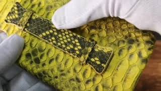 Custom genuine python leather case for iphone x with handle