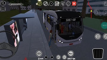 Proton bus simulator no Android map Aricanduva linha 3207-10 com Comil svelto BRT dirigindo a noite