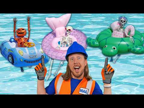 💀💦Spooky Halloween Pool Party with Handyman Hal & Heather! 🎃