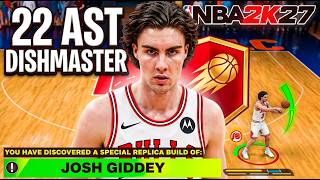 BULLS JOSH GIDDEY BUILD + DISHMASTER TAKEOVER is BROKEN in RANDOM REC on NBA 2K27 😳🔥 [22 AST]