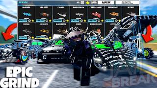 I TRIED TO GRIND WITH ALL MY LIMITED CARS IN ROBLOX JAILBREAK