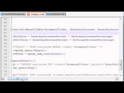 PHP Stock Market Analyzer - 18 - Inserting Into a Result Table