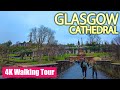 Glasgow Cathedral, Scotland🏴 4K Walking Tour | January 2023, cloudy