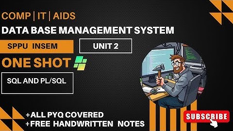 DBMS | Unit 2 | SQL AND PL/SQL | SPPU T.E. Comp Sem 5 | ONESHOT @Crafters.think_hatch 