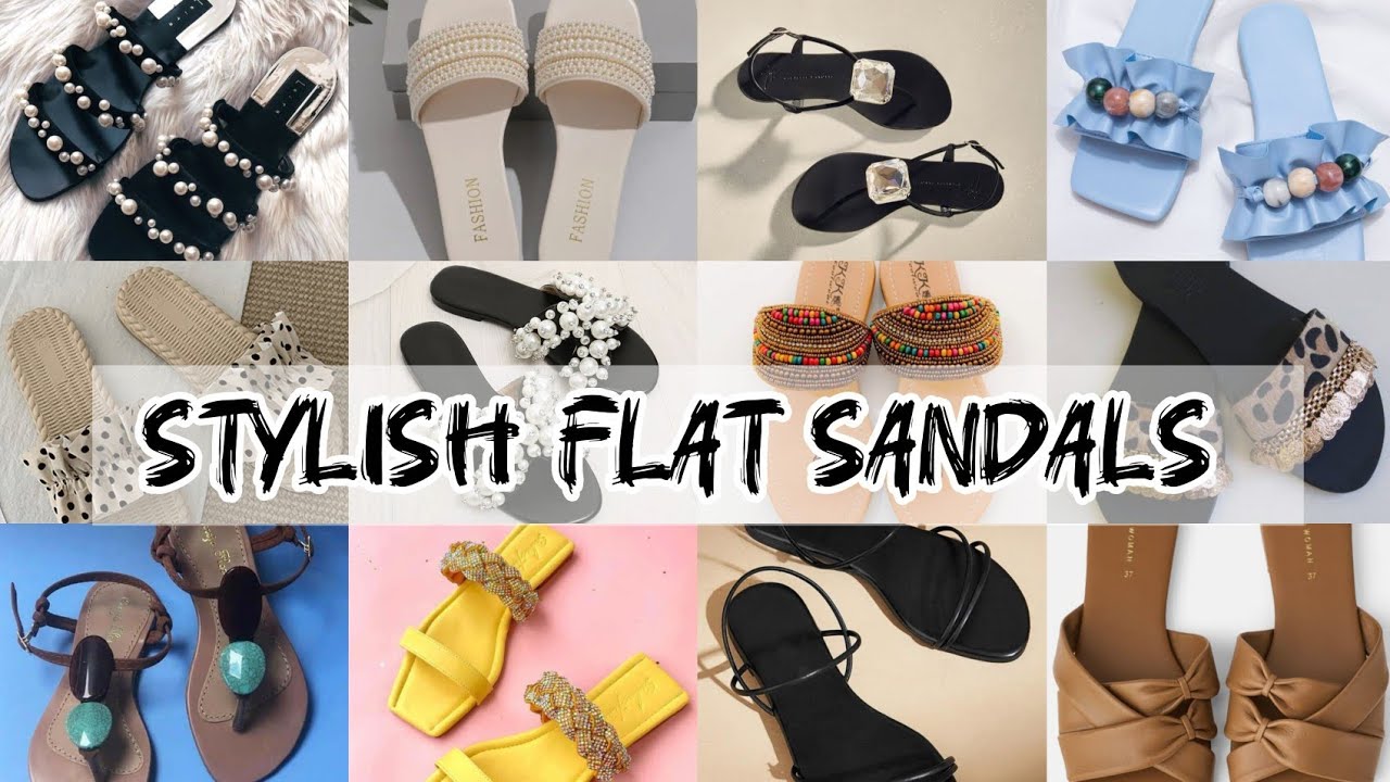 New Stylish Flat Sandals Design For Women's| Trending Sandals Ideas| Unique design for girls 