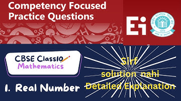 Class10 Maths Real Number Chapt-1| competency-based question CBSE Handbook Board Exam-2023| New