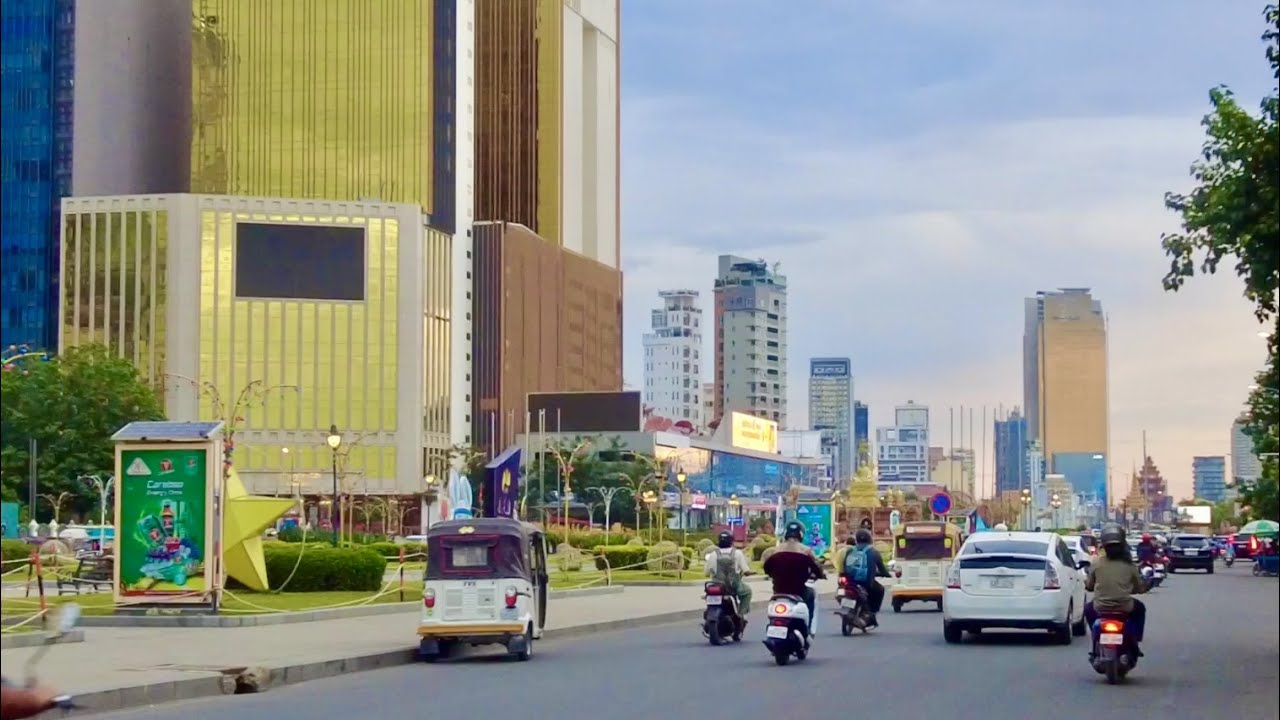 Virtual Tour Visiting Phnom Penh City Street View 2023
