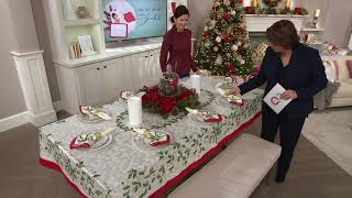 Lenox Holiday Tablecloth and Napkin Set on QVC