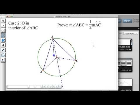 Getting Started Proving Case 2 of the Inscribed Angle Theorem