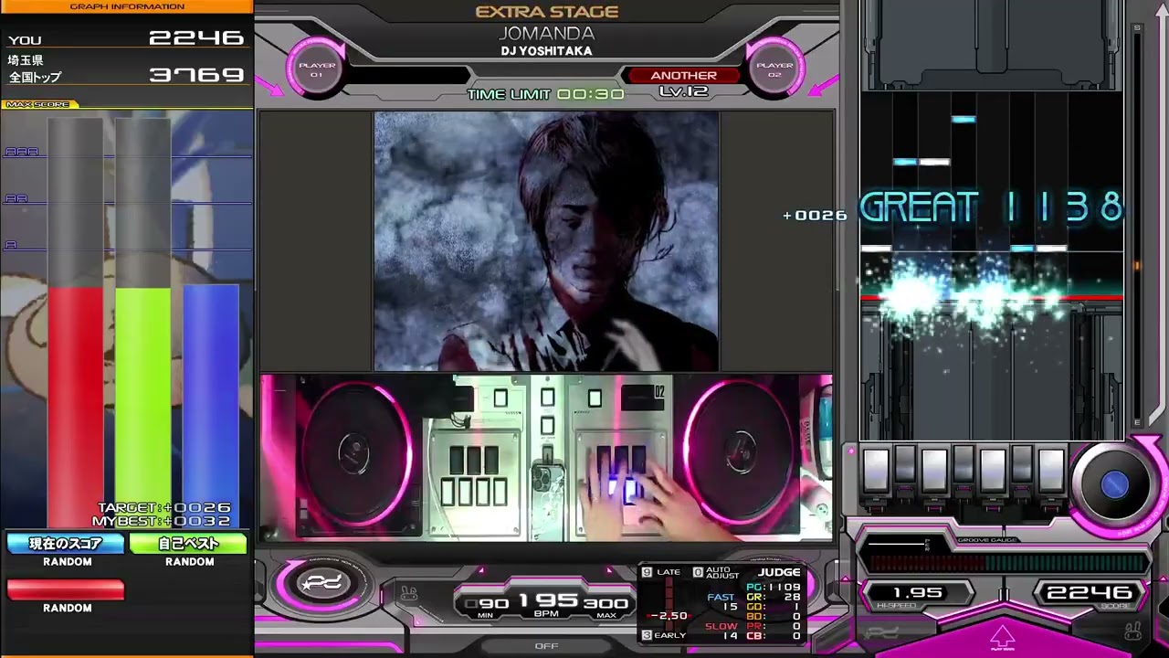 歴代全国TOP+2】JOMANDA (SPA) 3804 (MAX-32) / beatmania IIDX 32