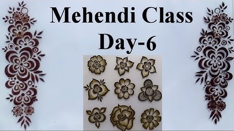 Mehendi class Day-6/How to learn mehendi for beginners class