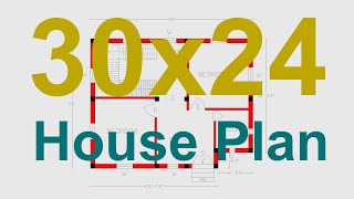 30 x 24 Sq Ft House Plan  || 720 Sq Ft 2 Bedroom Indian House Plan ||