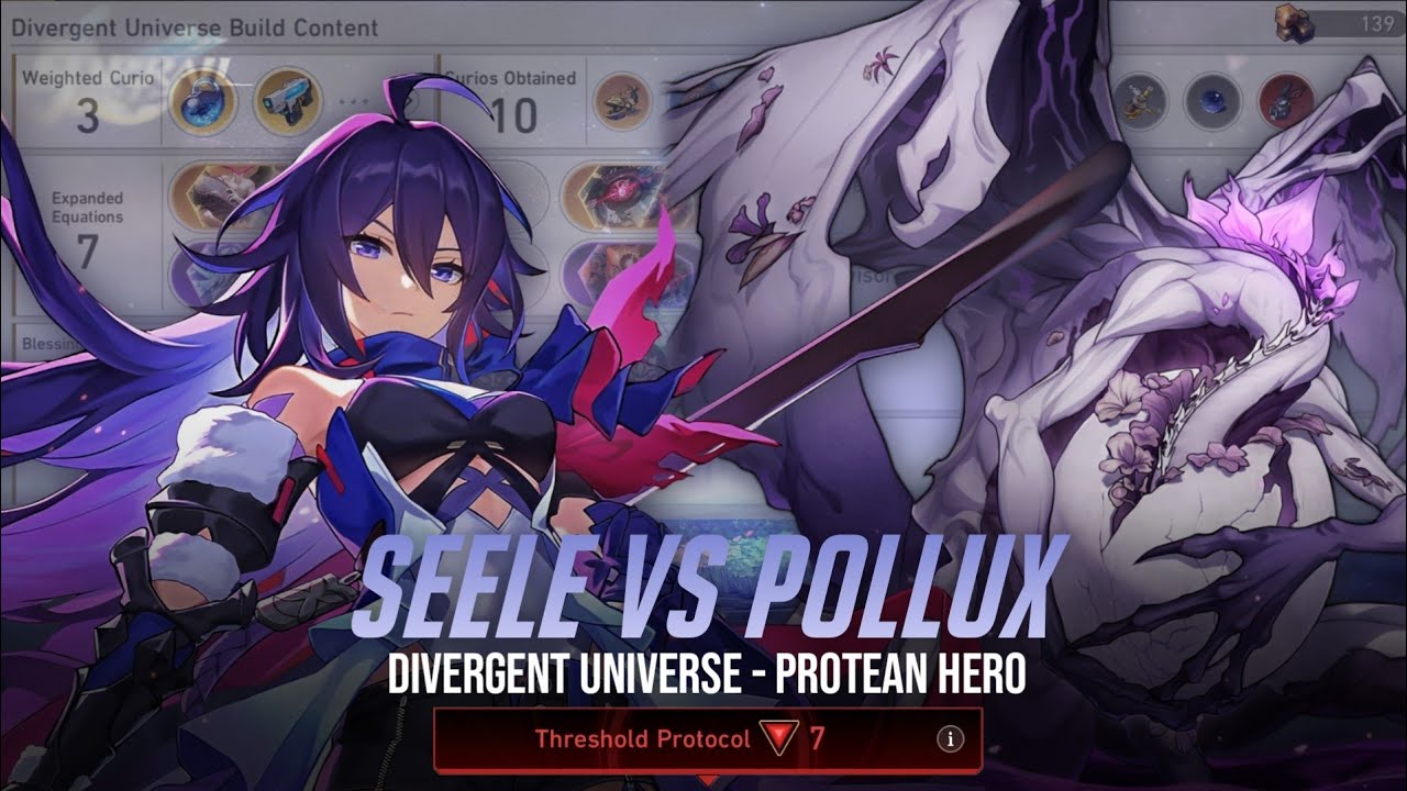 Seele vs "Castorice's sister" in Divergent Universe Protean Hero - Protocol X7 | Honkai: Star Rail