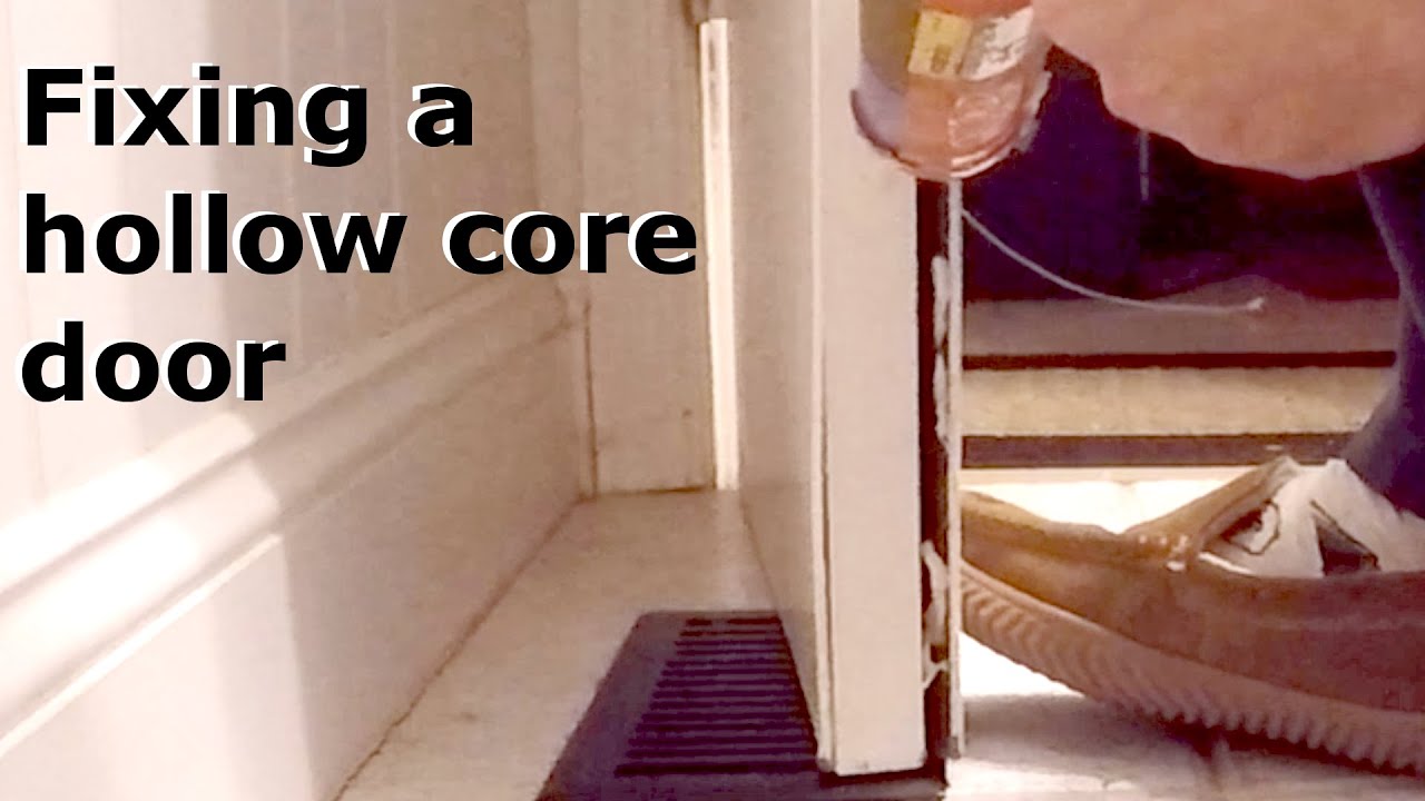 Fixing a hollow core door with glue and clamps YouTube