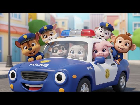 재밌는 동물 경찰차 율동 <strong>동요</strong> 노래 ~ Police Car <strong>with</strong> Animals Nursery Rhymes