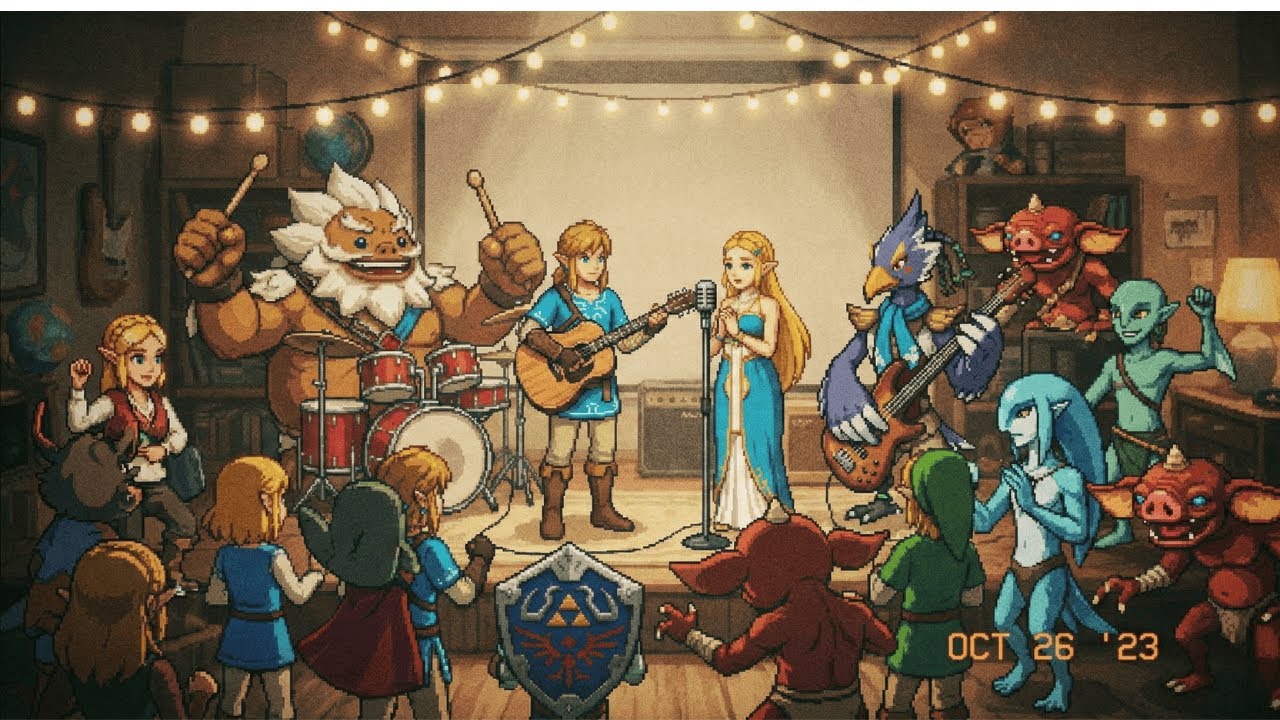 Zelda Band Takes the Stage | Pixel Art Animation - French Rock original