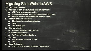 AWS re: Invent ENT 302- Microsoft Exchange and Sharepoint on AWS