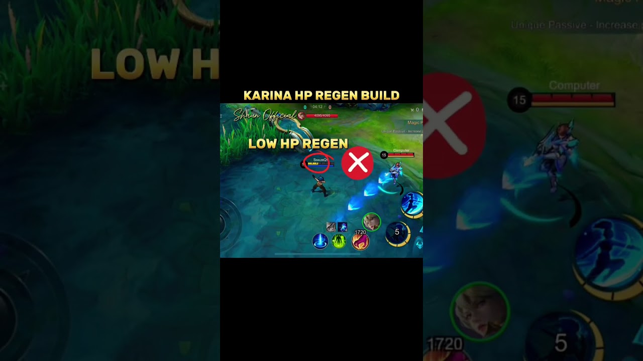✅Karina hp regen build trick 