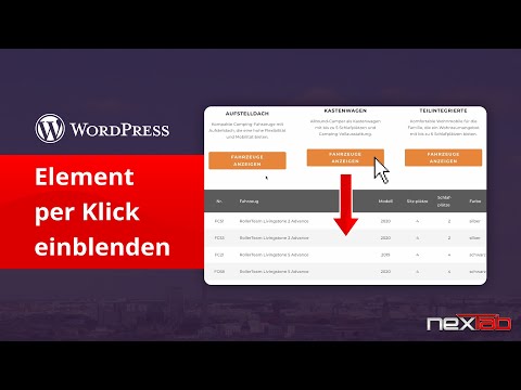 Element in WordPress nach Klick auf einen Button oder ein Icon anzeigen (OHNE JavaScript / jQuery)