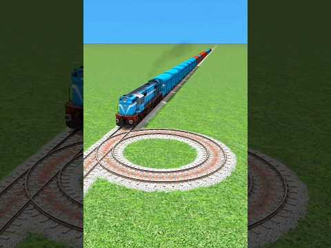 INDAN FREIGHT TRAIN CROSSING 360 DEGREE CIRCLE TRAICK Shorts Viral Trains