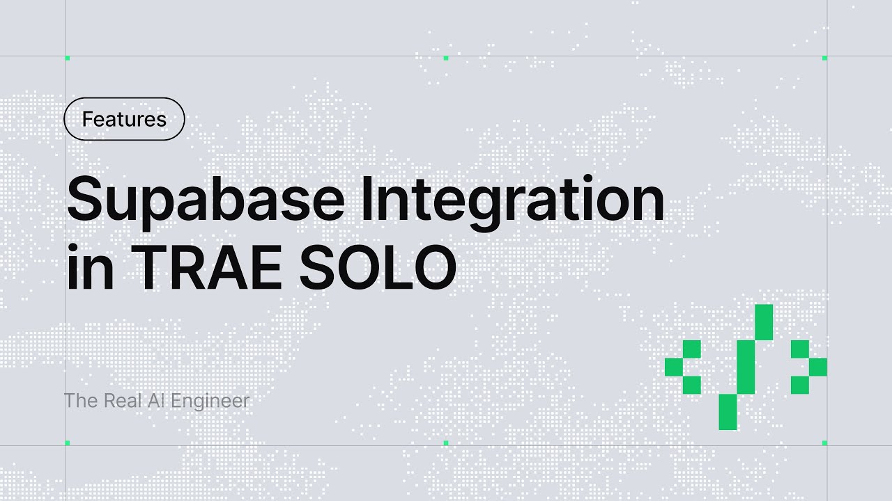 Supabase Integration in TRAE SOLO - YouTube