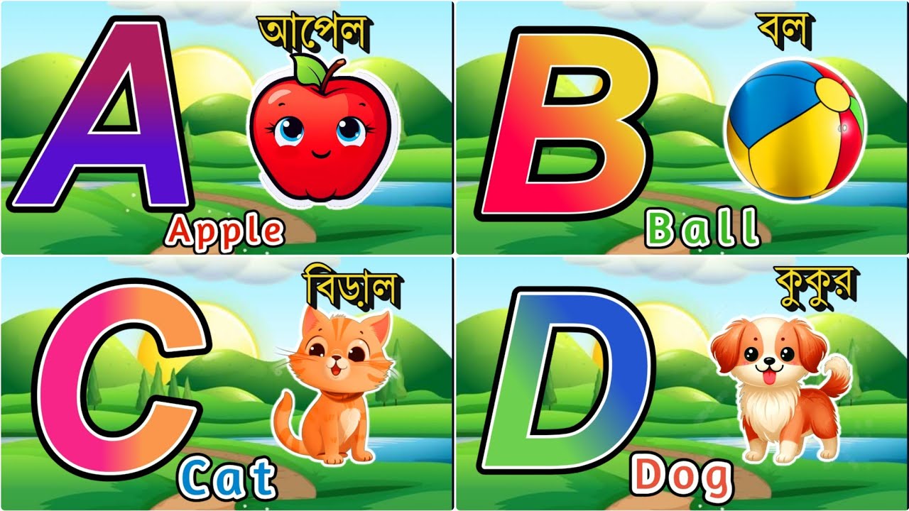Learn ABCD | A to Z | Easy English Learning | Bangla Kids - YouTube