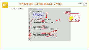 [초보자를 위한 Java Programming] 5.11 클래스를 이용한 렌터카 예약 시스템 실습