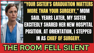 My Parents Chose My Sister’s Graduation Over My Surgery — Now She Reports To Me At My Hospital