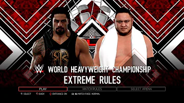 WWE 2K17 PS3 - Roman Reigns VS Samoa Joe [2K][mClassic]