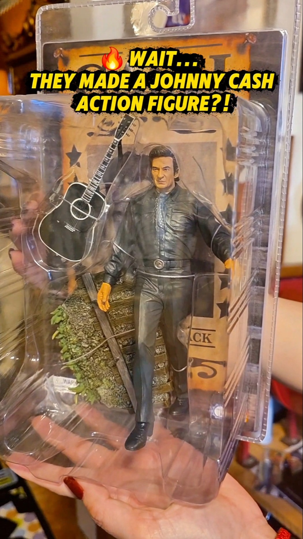 The Man in Black As an Action Figure! 🎸 #johnnycash #music
