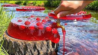 Exotic Fruit Tap in the River 🍍 Strange Juice Flows Through Nature | oddly satisfying ai asmr