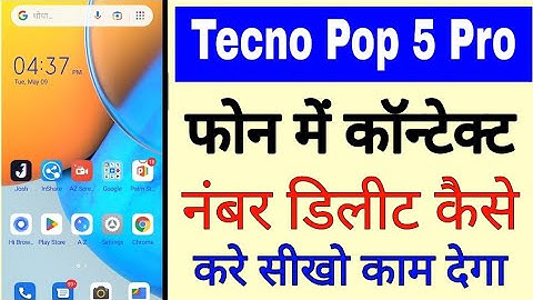 tecno Pop 5 pro me contact number delete kaise kare।how to delete contact number in tecno pop 5 pro