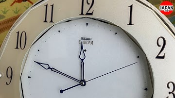 SEIKO EMBLEM White Pearl HS524Wセイコークロック 掛時計 白パール 電波 アナログ