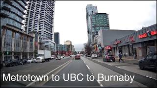 1 Hour 4K ASMR Drive Metrotown To UBC To Burnaby No Music No Talking Relaxing Ambience News