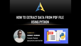 How To Extract Data From PDF File Using Python | Data Extraction Tutorial | IN HINDI