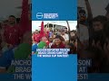KHOU 11 Reporter Trason Bragg becomes part of the celebration at Houston's FIFA Fan Fest