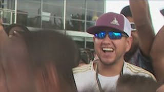 KHOU 11 Reporter Trason Bragg becomes part of the celebration at Houston's FIFA Fan Fest