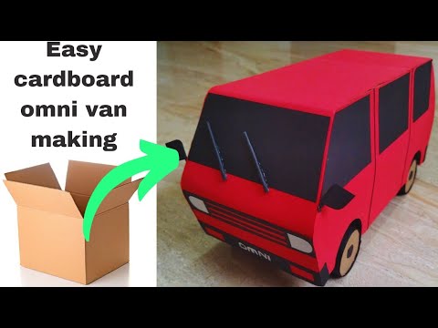 Omni van making with cardboard | cardboard craft | DIY Miniature Van ...