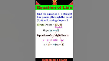 Point-Slope line Equation