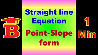 Point-Slope line Equation