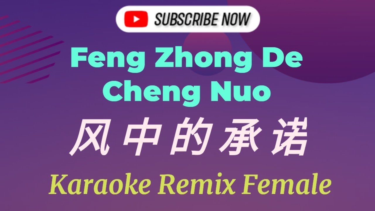 feng zhong de cheng nuo karaoke remix 风中的承诺