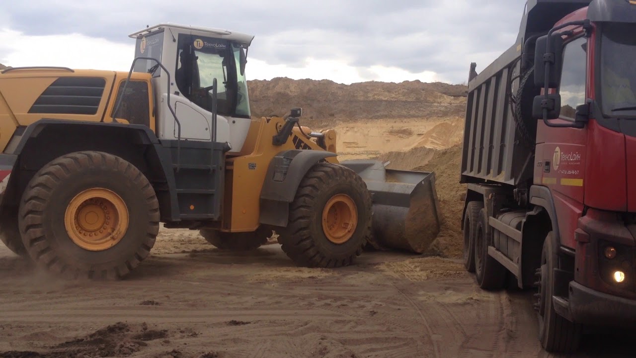 Liebherr L566 погрузка песка