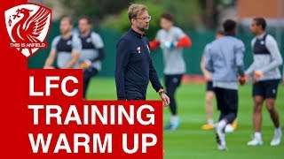 Liverpool training warm-up ahead of Hoffenheim Champions League play-off screenshot 3