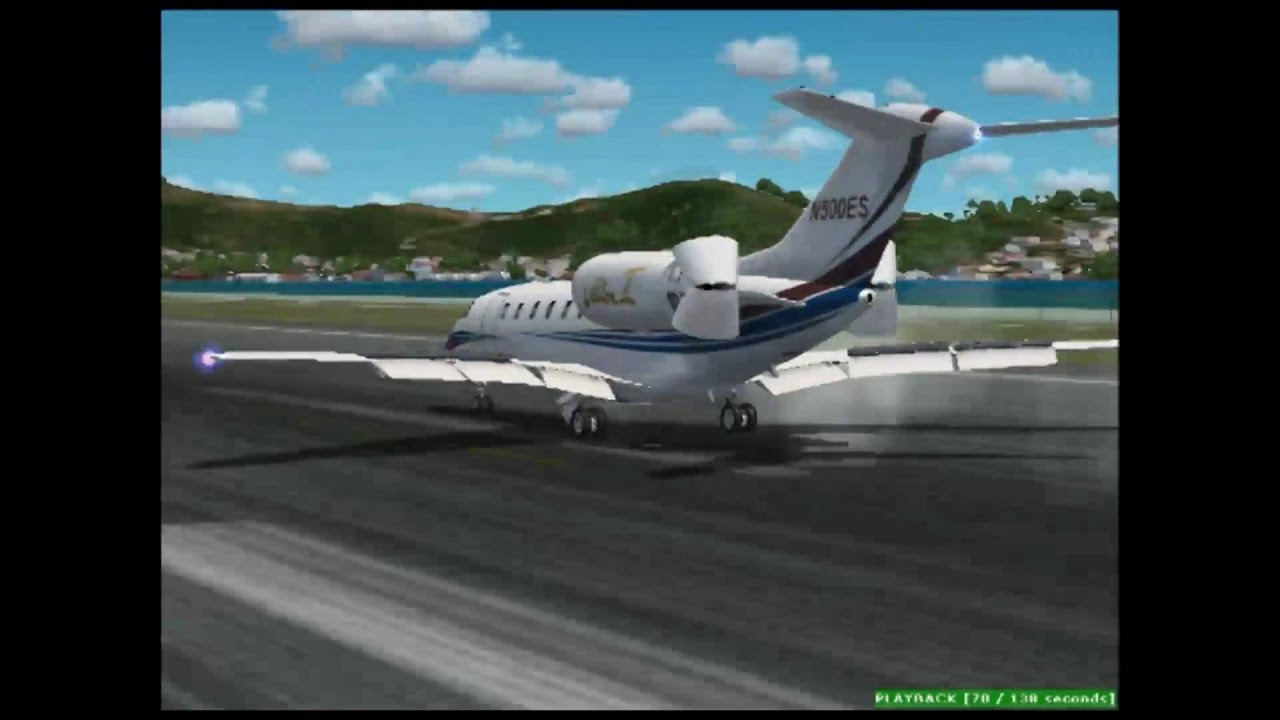 EagleSoft Cessna Citation X Landing TNCM YouTube