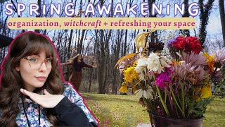 Welcoming Spring 🧚‍♂️✨ witchy rituals, organization, cozy + chaotic reset vlog