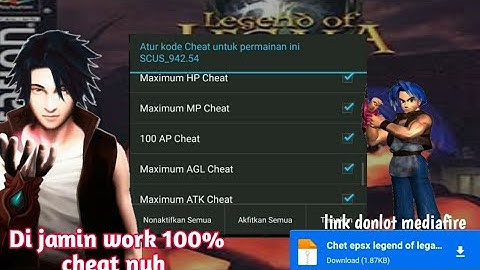 Cheat game legend of legai epsxe