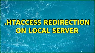 .htaccess redirection on local server