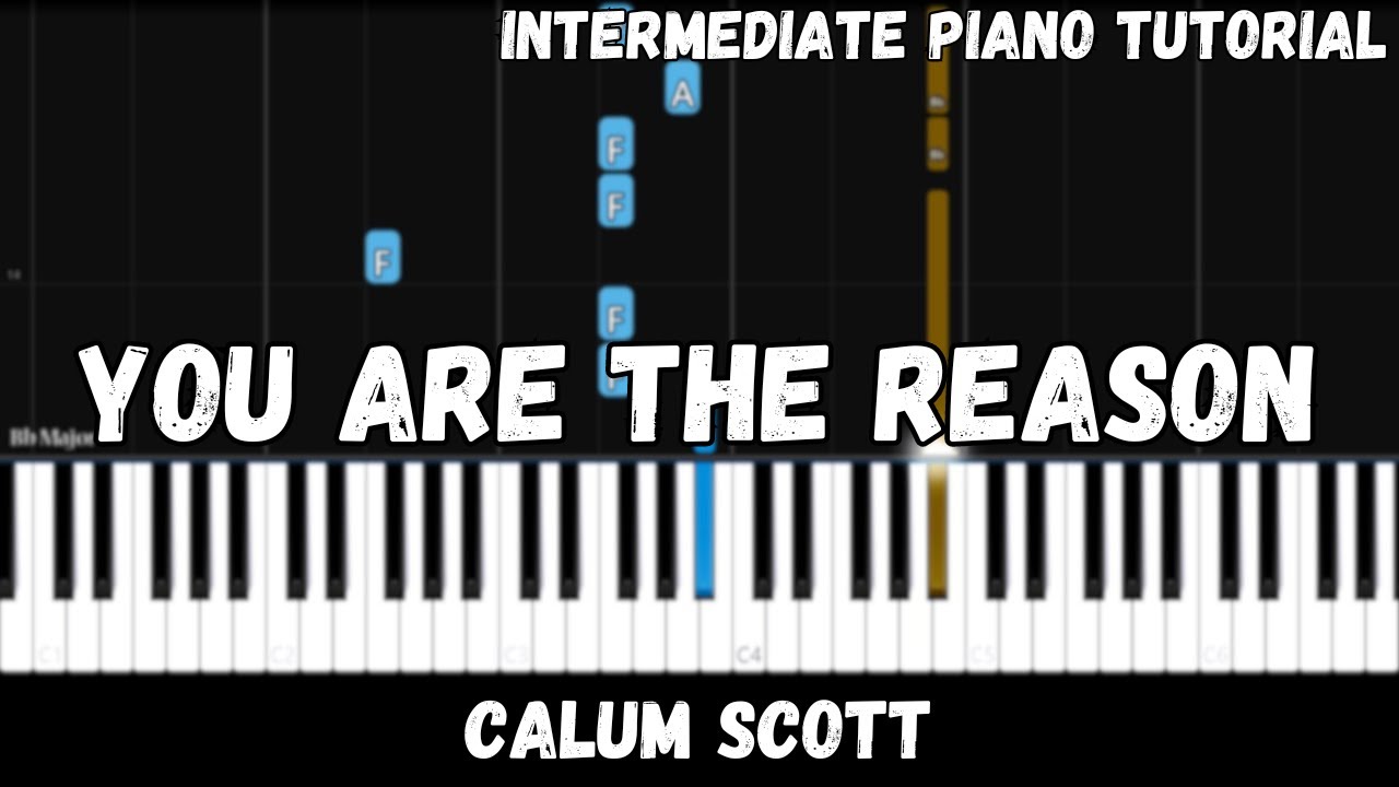 Calum Scott - You Are The Reason (Intermediate Piano Tutorial)