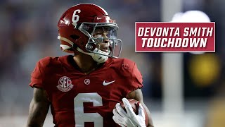 Alabama qb mac jones and wr devonta smith put on a show — connecting
for three huge touchdowns en route to alabama’s win over lsu