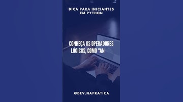 Operadores lógicos em #python